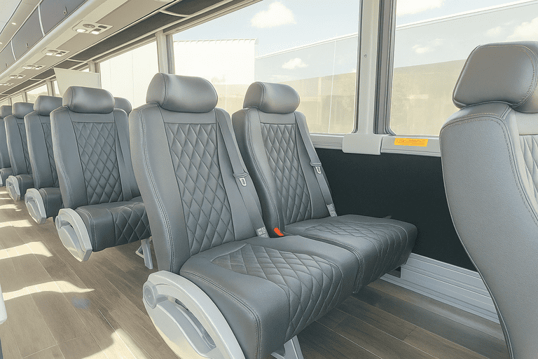 interior of Charter Bus Rental Olympia charter bus